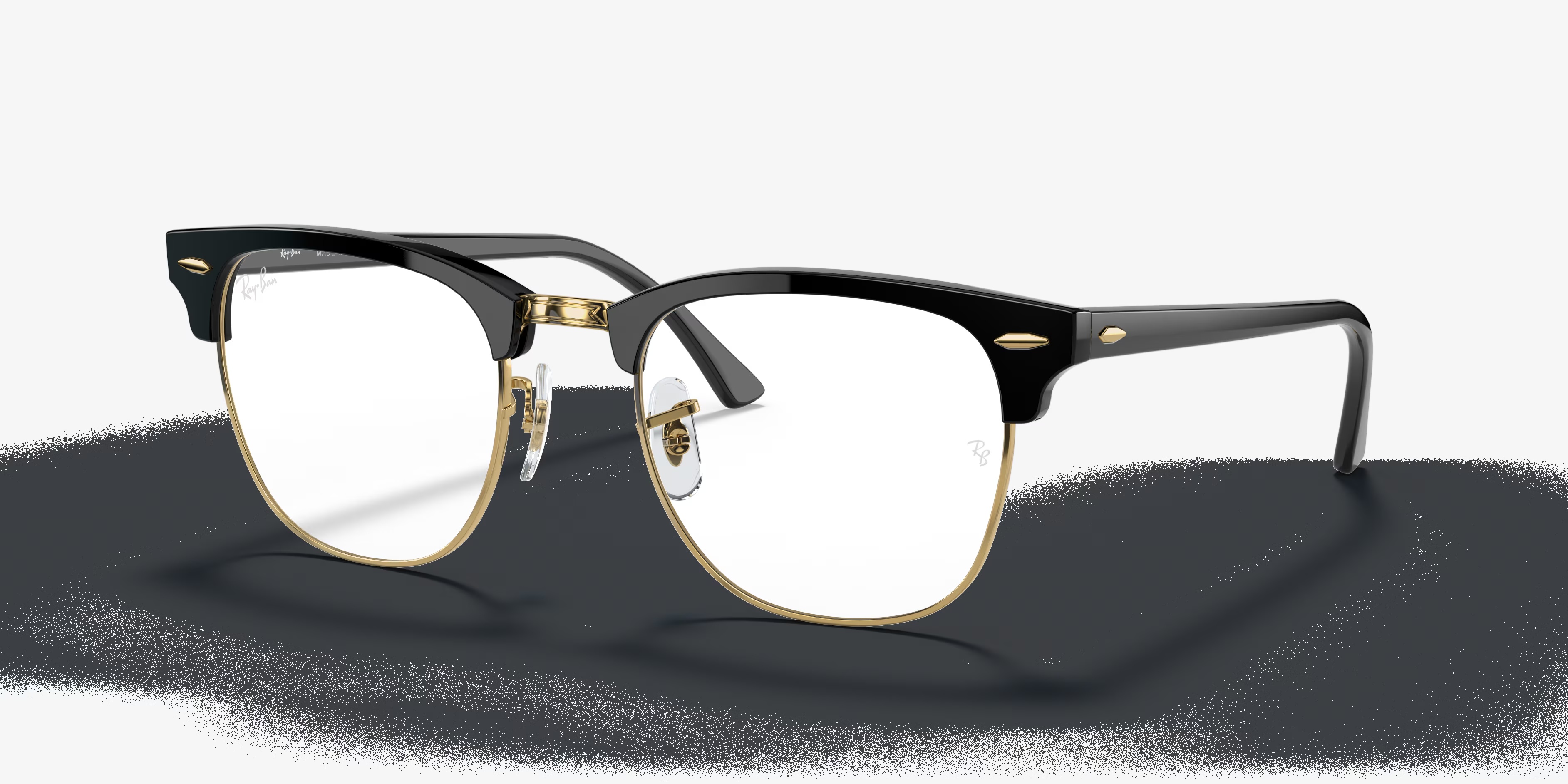 Ray-Ban - RB3016 Clubmaster Blue-Violet Light Clear - Black