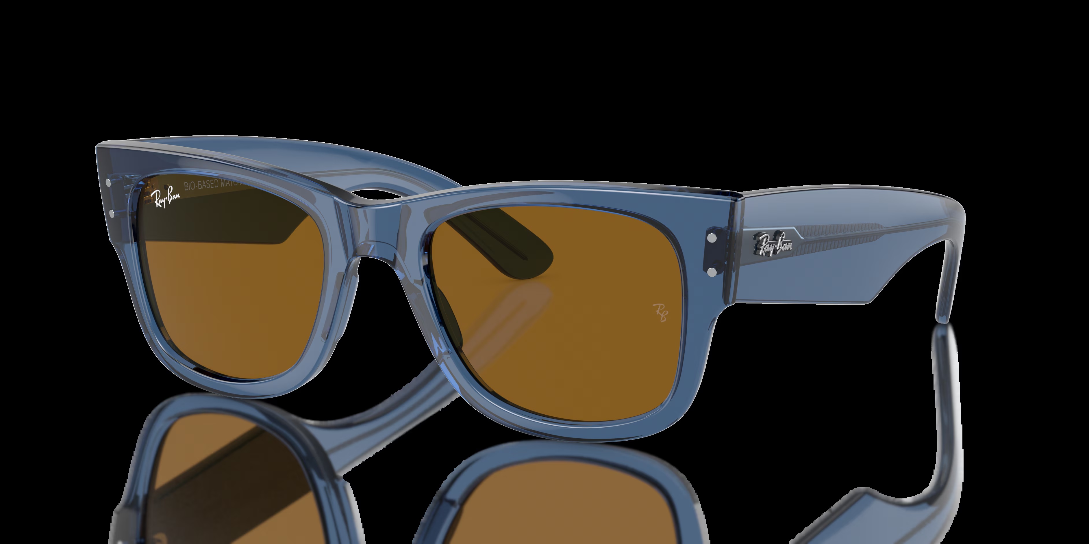 Ray-Ban - RB0840S Mega Wayfarer Bio-Based - Transparent Blue