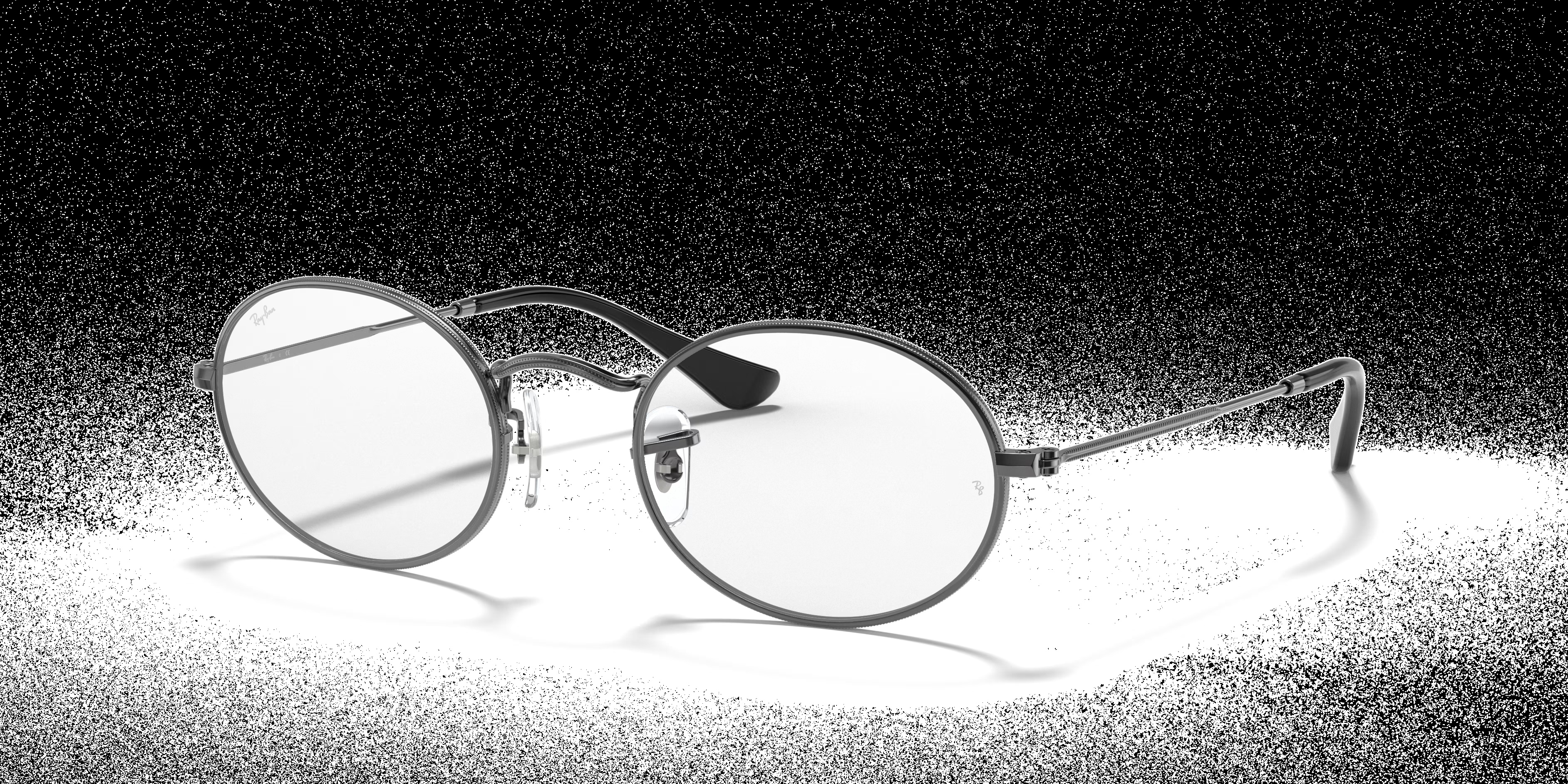 Ray Ban Rb3547v Ray-Ban - RB3547V Oval Optics - Gunmetal - Glasses.com®