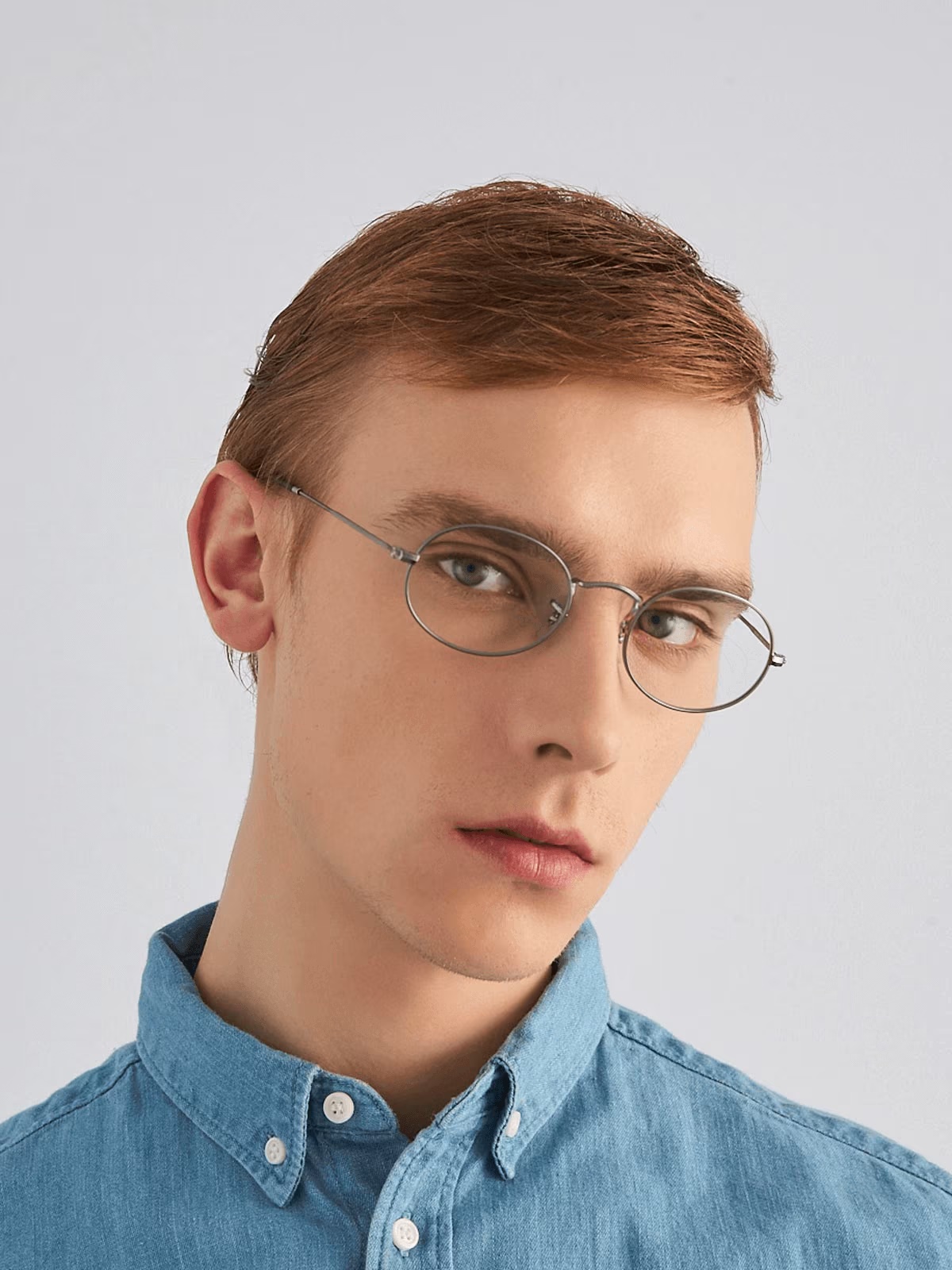 Ray Ban Rb3547v Ray-Ban - RB3547V Oval Optics - Gunmetal - Glasses.com®