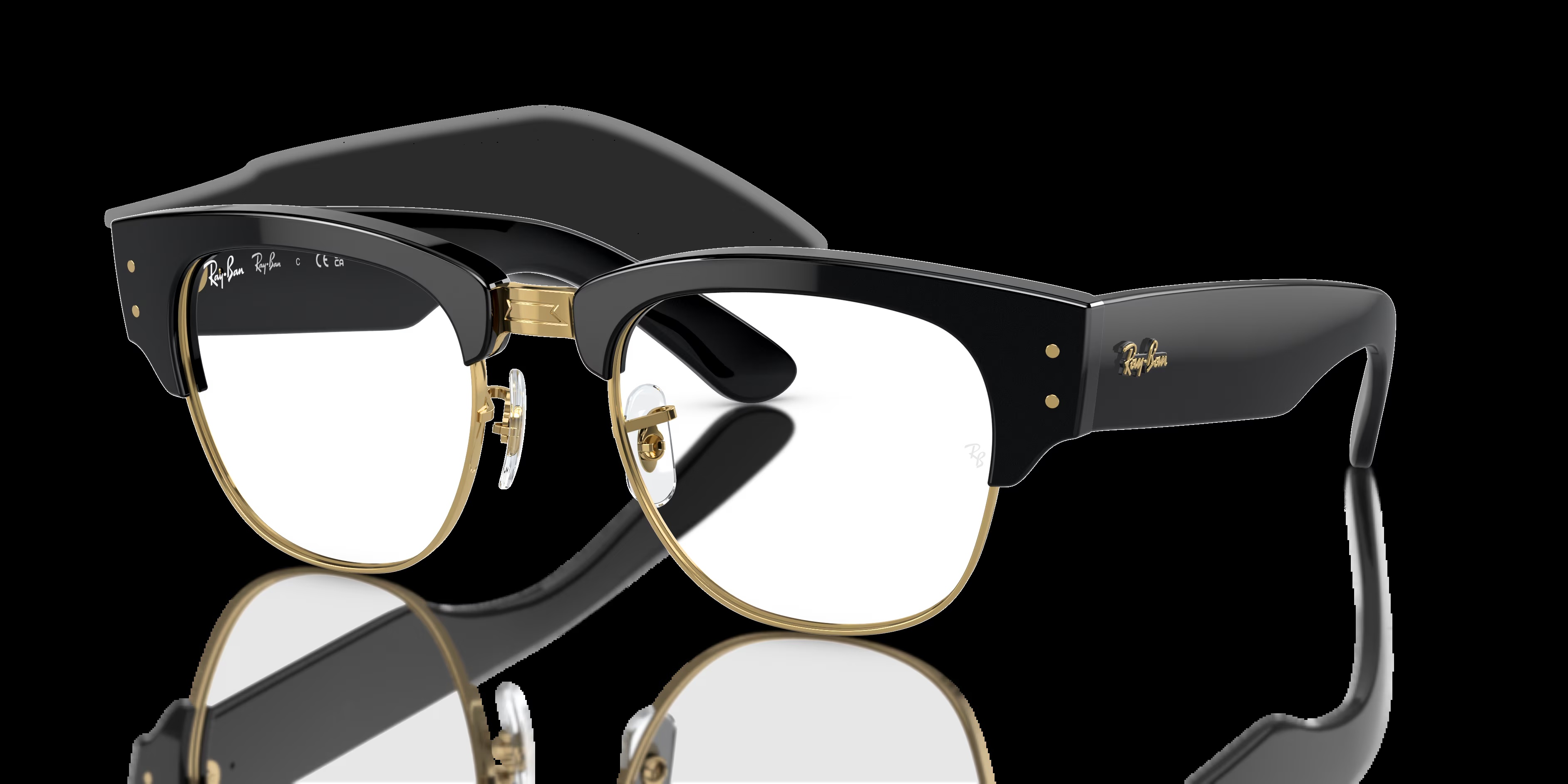 Ray-Ban - RB0316V Mega Clubmaster Optics - Black On Gold