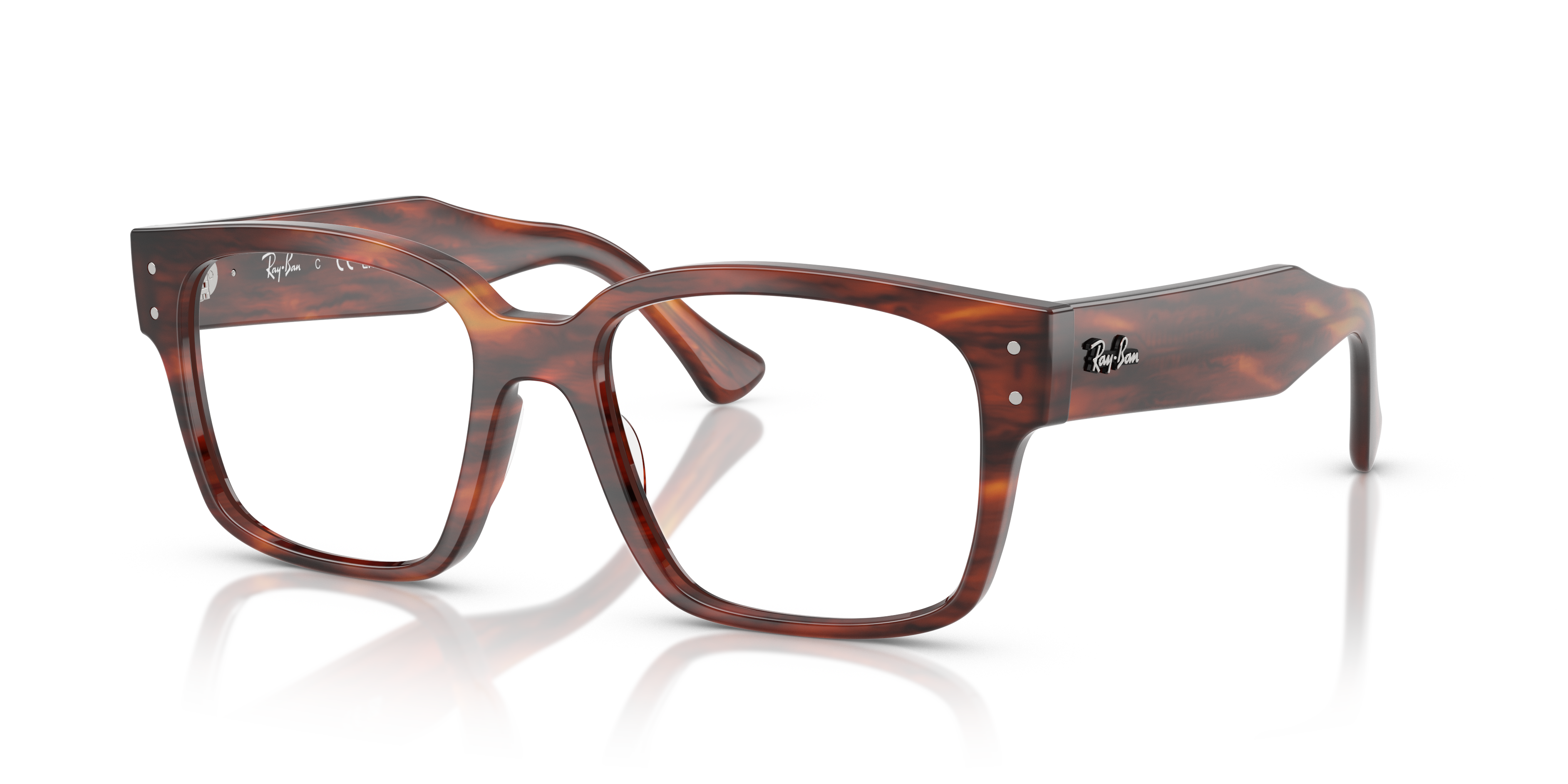 Ray-Ban - RB7256 Laurene Optics Bio-Based - Striped Havana