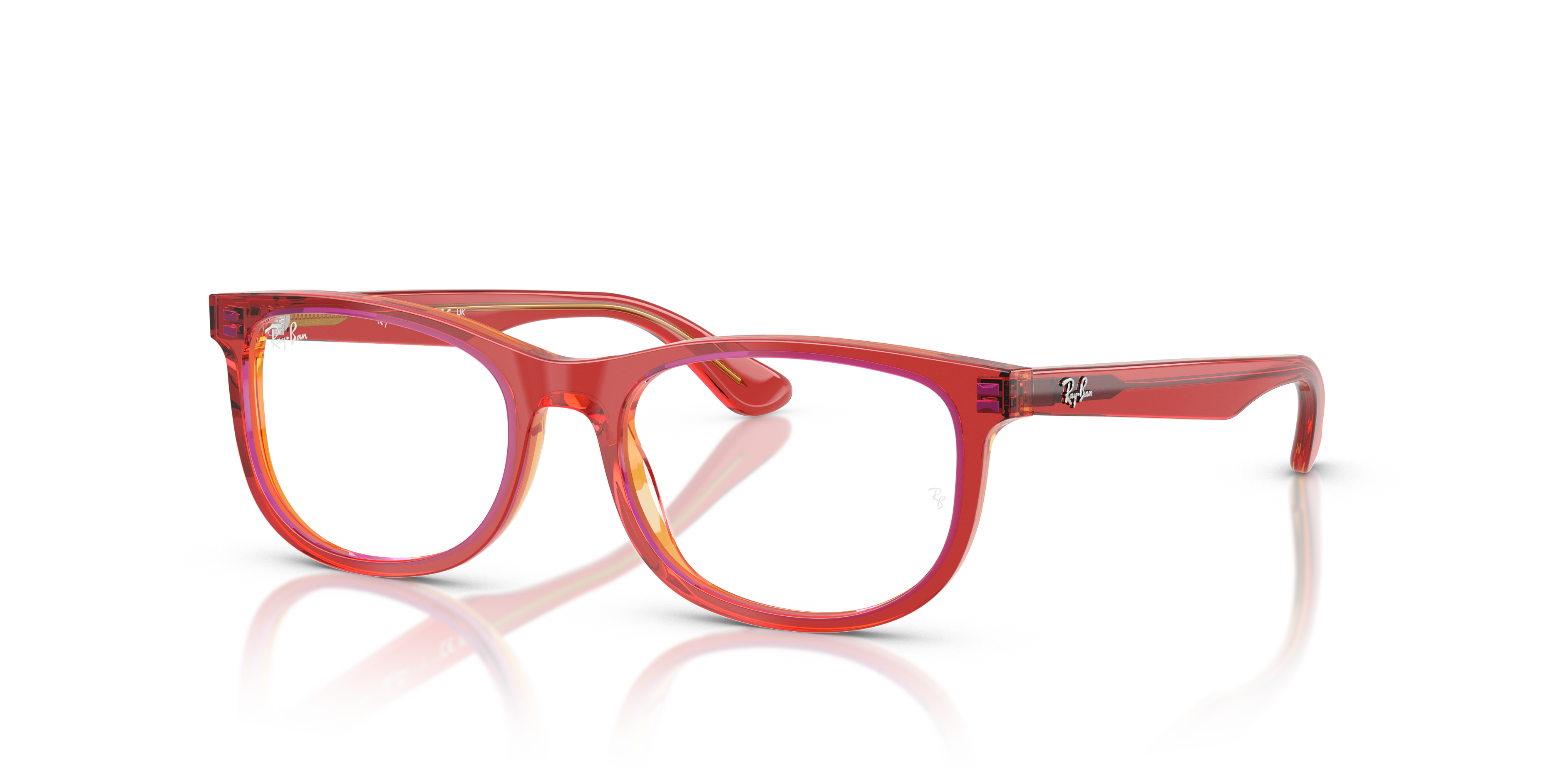 Ray-Ban - RB1642 Optics Kids - Transparent Red & Yellow