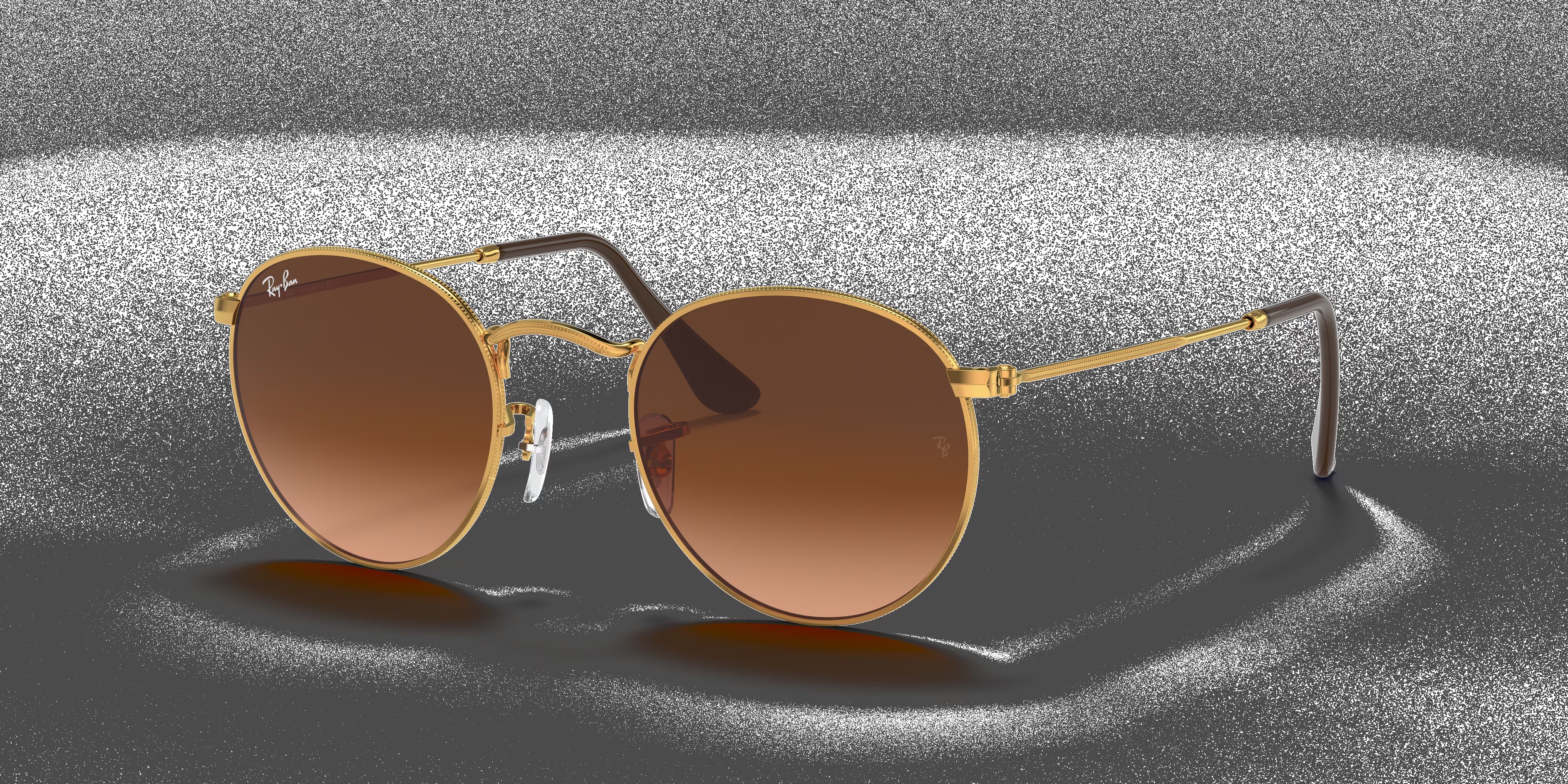 Ray-Ban - RB3447 Round Metal - Light Bronze