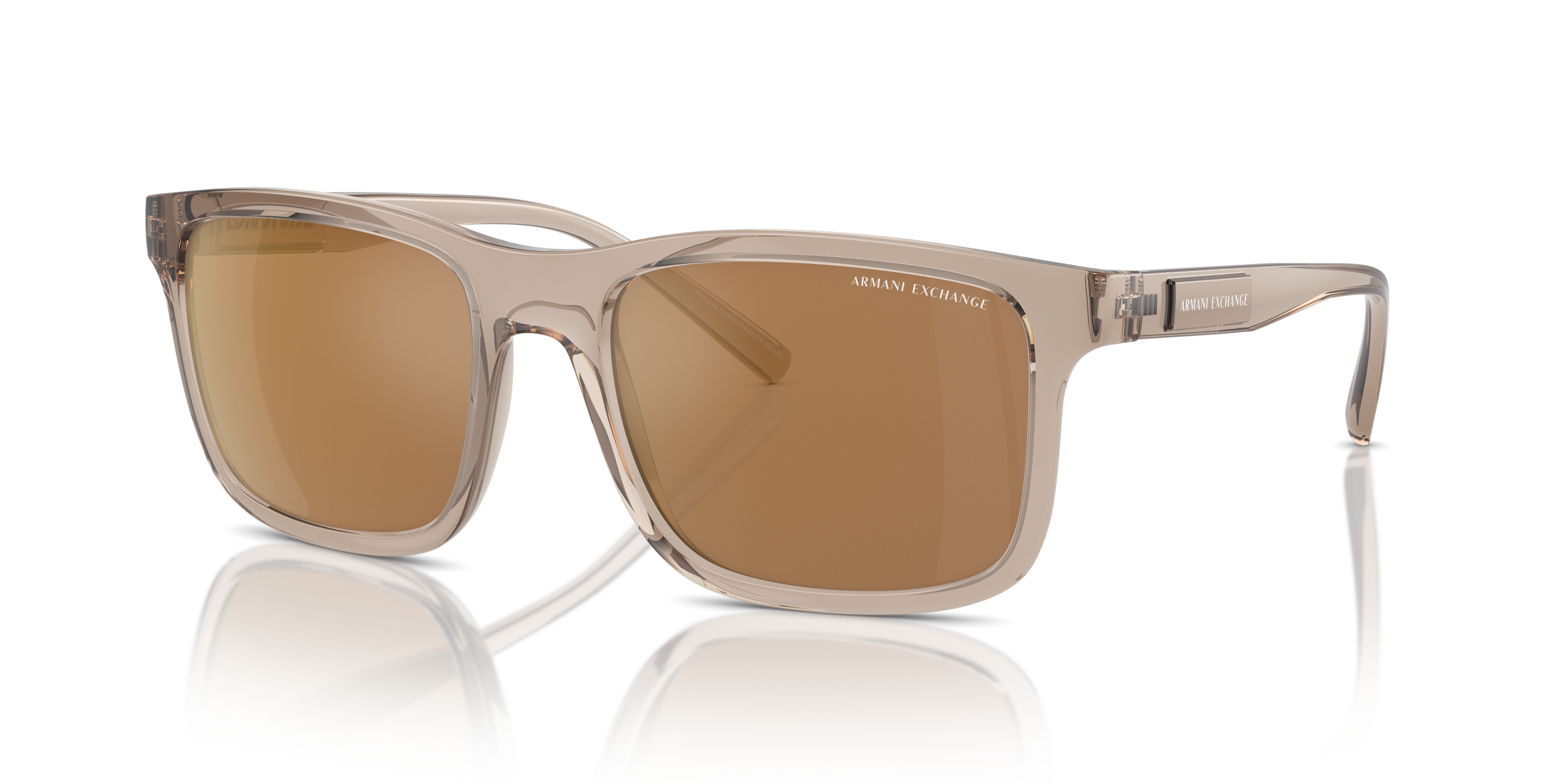 Armani Exchange - AX4145S - Shiny Transparent Brown