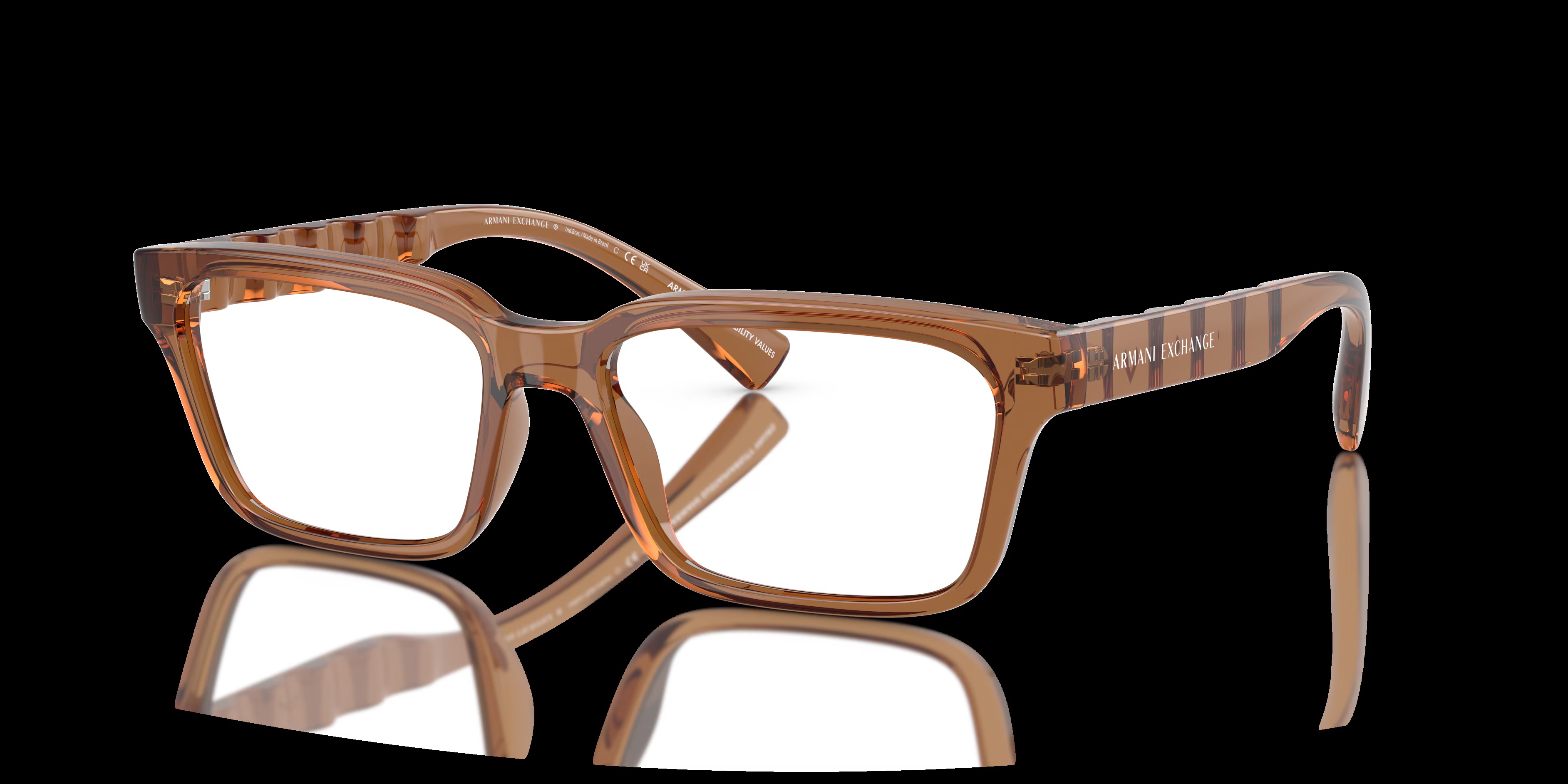 Armani Exchange - AX3116 - Shiny Transparent Brown