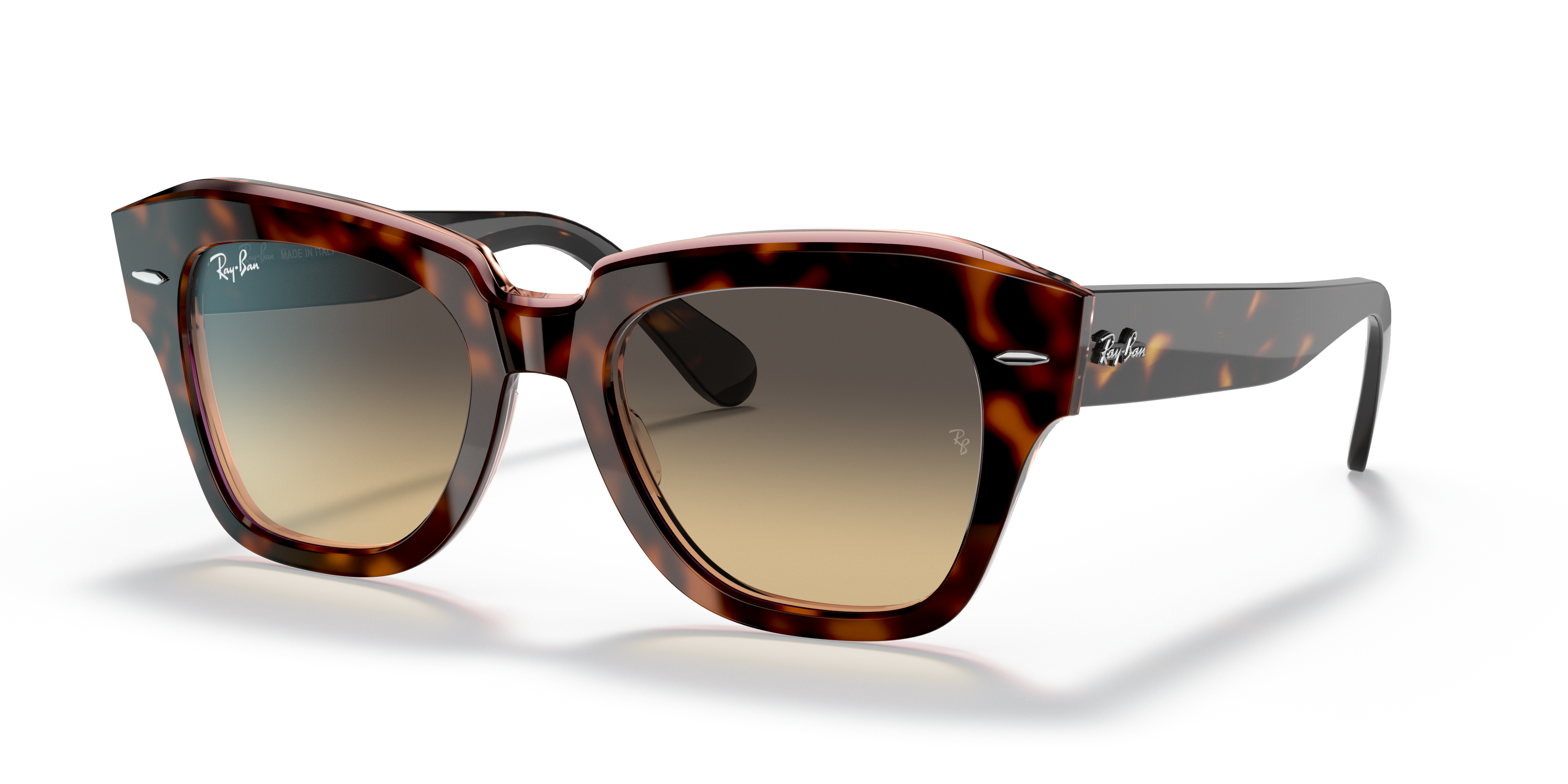 Ray-Ban - RB2186 State Street - Havana On Transparent Pink