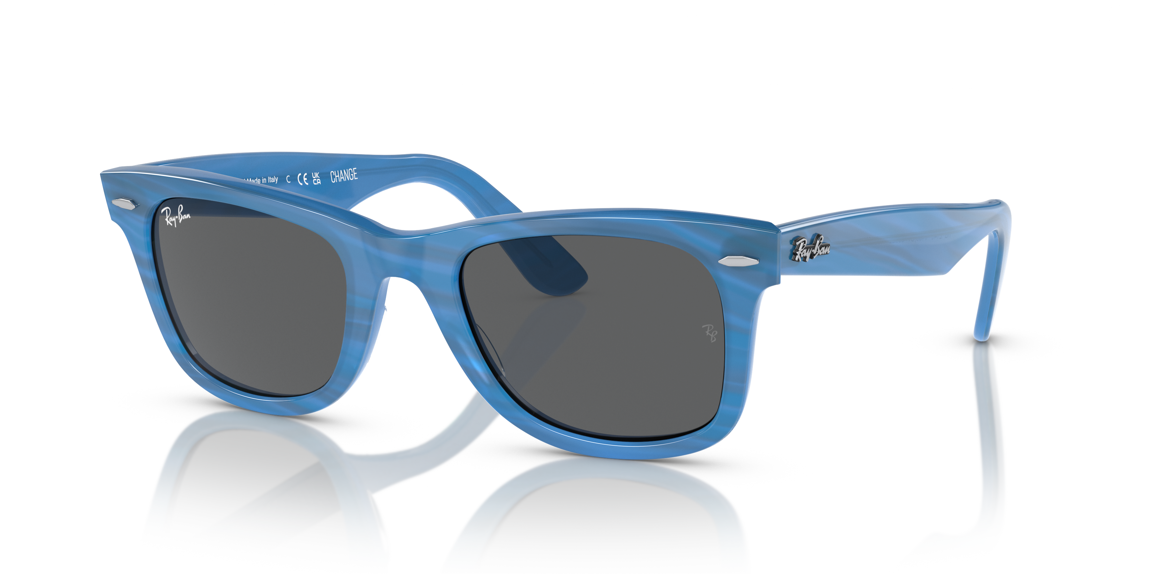 Ray-Ban - RB2140 Original Wayfarer Change - Photo Striped Blue