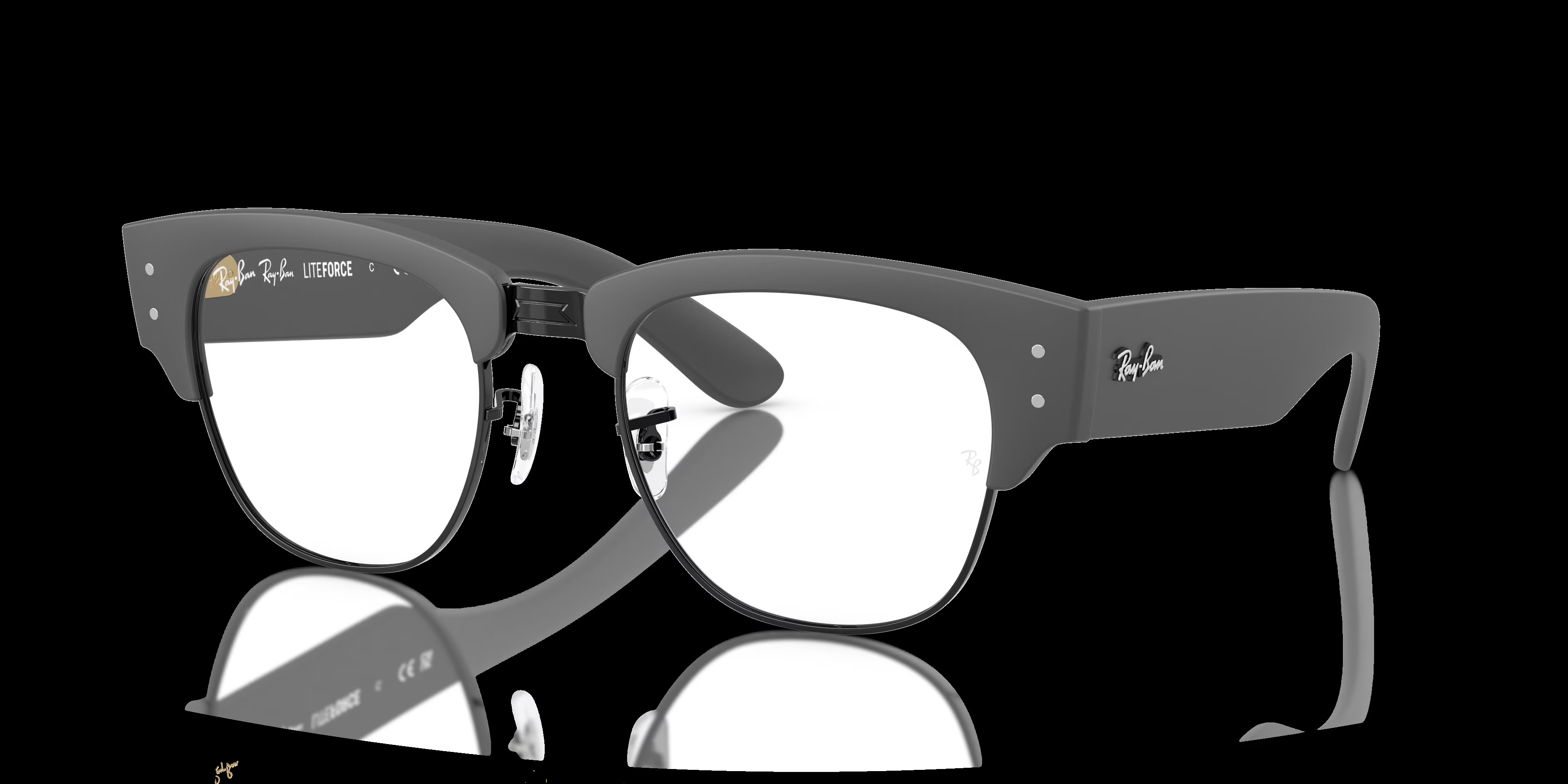 Ray-Ban - RB7316V Mega Clubmaster Optics Liteforce - Sand Grey On Black