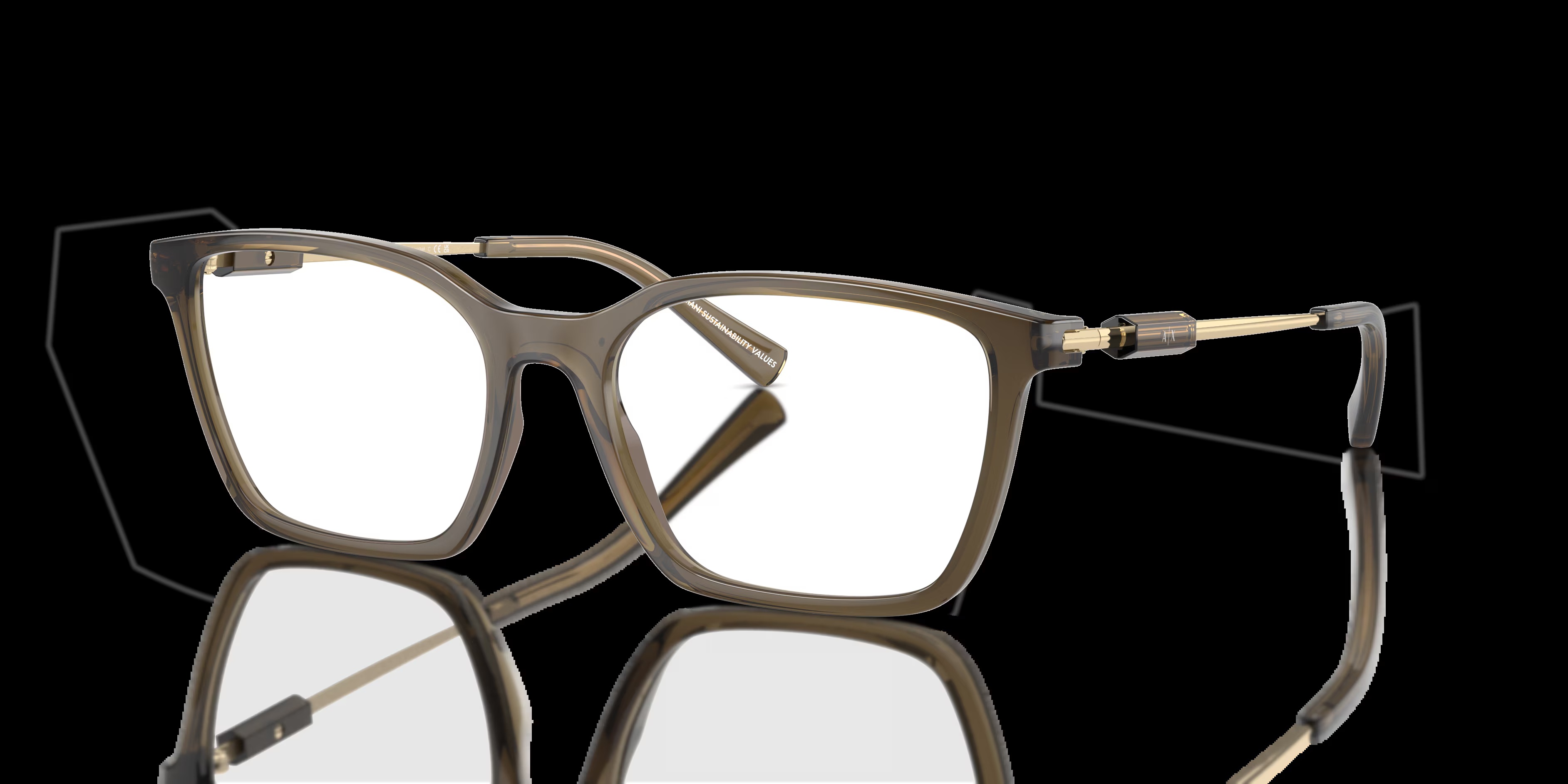 Armani Exchange - AX3113 - Shiny Transparent Brown